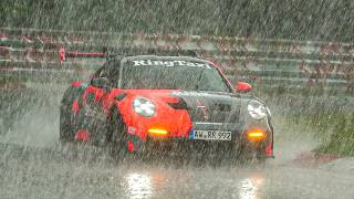 NÜRBURGRING HEAVY RAINSTORM! MANY Fails, Spins & Slippery Action! Touristenfahrten Nordschleife