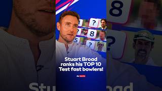 Who makes Stuart Broad's top ten fast bowlers list? 🤔 #cricket #shorts #england