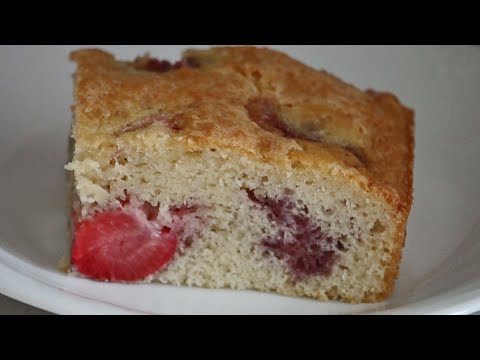 Ciasto pulchne pychotka z owocami z kefirem i olejem