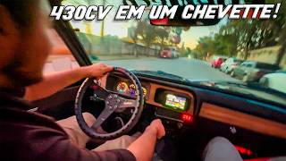 Chevette com motor de Blazer turbo acelerando tudo!