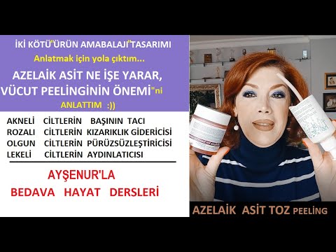 Ambalajlarını Kötü Tasarlanmış Bulduğum İki Ürün  &  Azelaik Asit Hakkında Bilgi