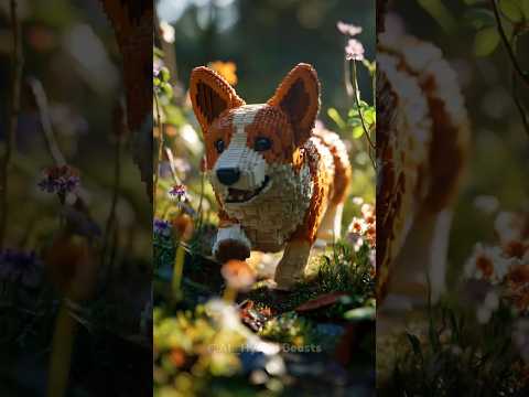 Dogs + Lego (Golden Retriever, Corgi, Pomeranian, Siberian Husky)