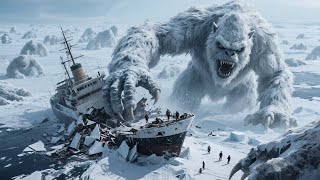 Humans explore the Arctic, but an ancient snow monster smashes the ship to pieces with one palm!【大雪怪