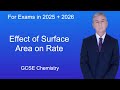 Chemical Reaction Rates and Surface Area