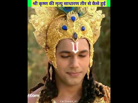 भगवान श्रीकृष्ण की मृत्यु एक साधारण तीर से कैसे हुई 😣 factoboy07 #shorts #ytshorts #dailyfacts