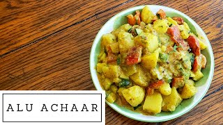 Alu Achar | Nepali Potato Salad | *VEGAN* | Alu ko Achaar Recipe Nepalese Style | Spicy Potato Salad
