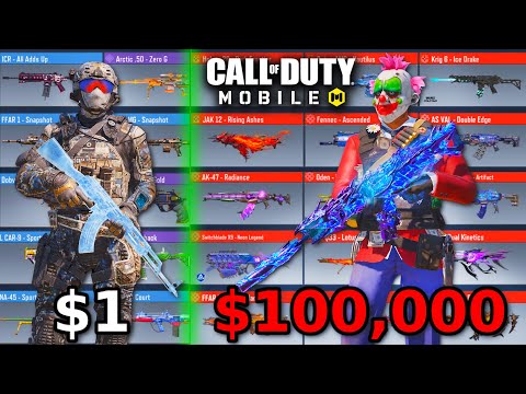 $1 vs $100,000 COD POINT Gun in COD Mobile