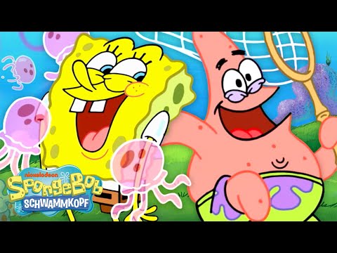 SpongeBob vs. Patrick: Wer fängt MEHR Quallen? 🦑 | SpongeBob Schwammkopf