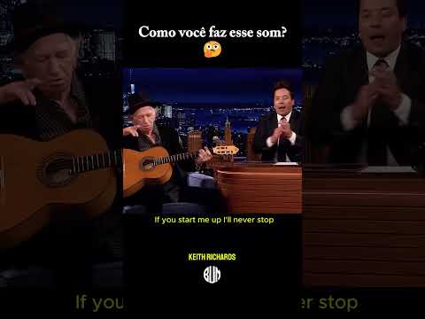 Como você faz esse som? #keithrichards #therollingstones #rollingstones #thetonightshow #entrevista