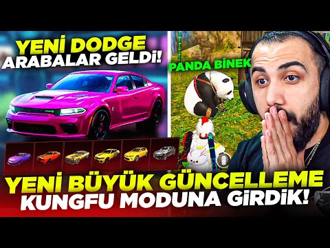 YENİ KUNGFU MODU SONUNDA GELDİ 😱 YENİ DODGE ARABALAR VE PANDA BİNEK EFSANE GÜNCELLEME | PUBG MOBILE