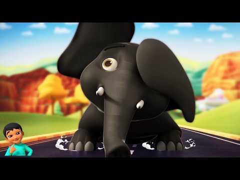 Ek Mota Hathi | एक मोटा हाथी | Elephant Cartoon Video | Hindi Kids Rhymes