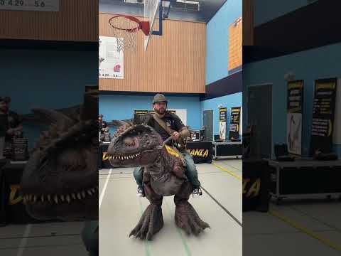 Cha cha slide with dinosaurs is so much fun