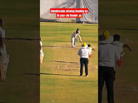 Unbelievable Inswing Bowling by 10 year young pacer in u12 ksca state match. #ytshorts #bestball