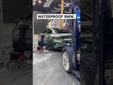We Made This Beamer Waterproof.. #bmw #cars #satisfying #ceramicoating #trending #vinyl #shorts #car