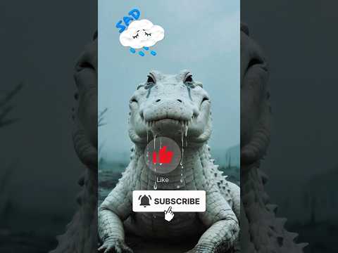 Crocodilo branco triste. #ia #historia #shorts