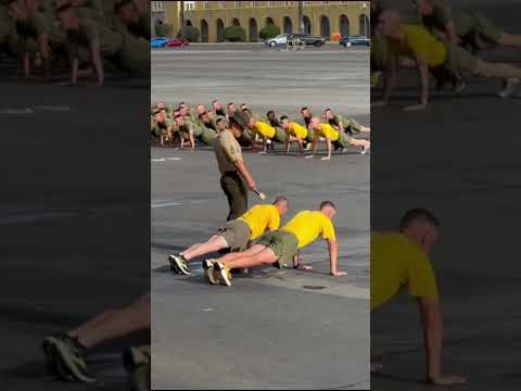 Cadence Push/Ups. #usmc #usmcforce #marines #marinecorps #bootcamp #shorts #army #military