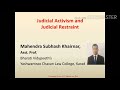 Judicial Activism and Restraint Concepts