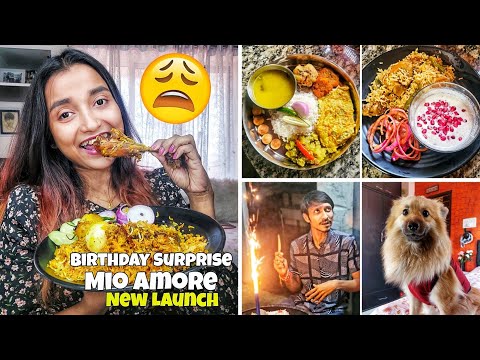 Vlog - ভাইয়ের BIRTHDAY Surprise সাথে Biryani -Trying MIO AMORE New Launch HOT DOG, Cheese cake More