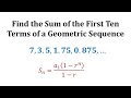 Geometric Sequences and Series