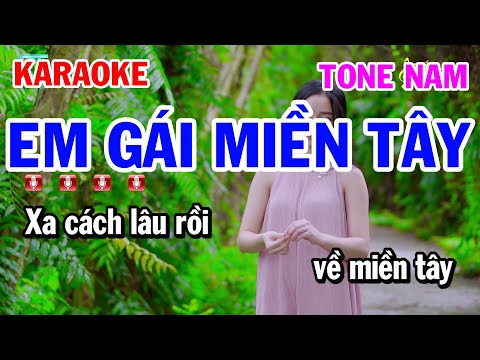 Karaoke Em Gái Miền Tây Tone Nam Nhạc Sống Hay