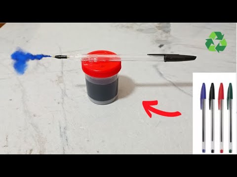 pistola de pintar hecha en casa de un boligrafo bic - aerógrafo casero FACIL tutorial paso a paso