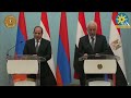  كلمة الرئيس الأرميني خلال مؤتمر صحفي مشترك مع الرئيس عبد الفتاح السيسي 