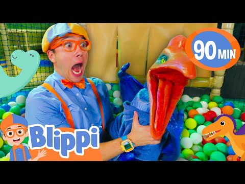 Dinosaurs In Blippi's Ball Pit 🦖 Learn About Animals | Kids TV Show | Educational Videos for Kids