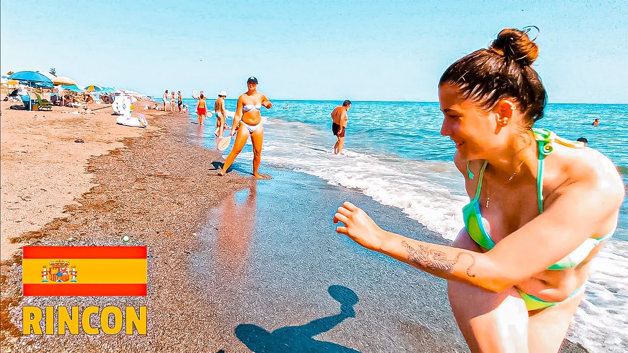 Relaxing Beach Walk – Rincon de la Victoria Walking Tour [Spain 4K] Summer Málaga