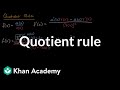 Understanding the Quotient Rule