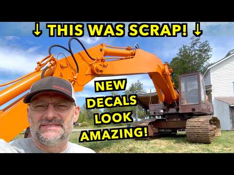 Scrap Excavator Gets Back To Work After Restoration. Case 170B.