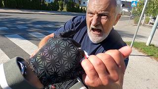 ANGRY DRIVER PUSHES BIKER AND ENJOYS IT  | Road Rage Yamaha XT 600
