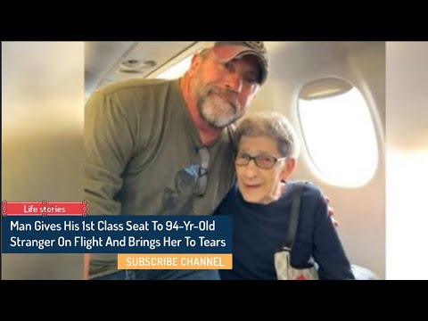 Man Gives His 1st Class Seat To 94-Yr-Old Stranger On Flight And Brings Her To Tears