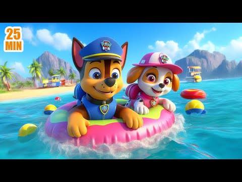 Paw Patrol Mighty Pups On A Roll - Pups Rescue Mission Compilation