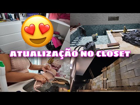 ATUALIZAÇÃO NO CLOSET | SAPATEIRA + PISCINA FINALIZADA + FIZERAM O MURO | MUITAS ATUALIZAÇÕES| Dani