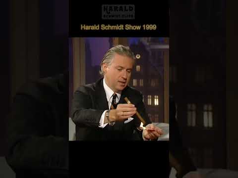 Zigarren rauchen wie Kanzler Schröder und Boris Becker #haraldschmidt #1999
