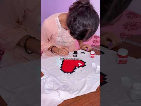Tishirt Pe Banai Painting 🤗 #minivlog #shorts #tranding #vlog #painting