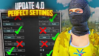 New Update 4.0 Best Settings & Sensitivity to Improve Headshots and Hip-Fire ✅❌ | PUBG MOBILE / BGMI