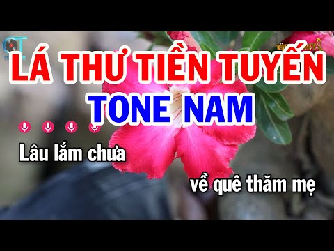 Karaoke Lá Thư Tiền Tuyến Tone Nam ( Em ) Nhạc Sống Mới | Karaoke Tuấn Kiệt