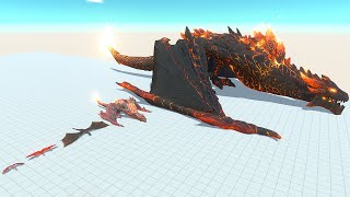 ALL Dragon Evolution Size Comparison vs ALL Dinosaurs + Animals Nuclear Godzilla Revolt Battle Game