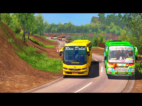 B11r Volvo Bus in India | Heavy Traffic on Highway