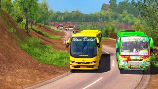 B11r Volvo Bus in India | Heavy Traffic on Highway