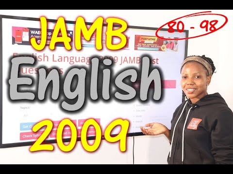 JAMB CBT English 2009 Past Questions 80 - 98