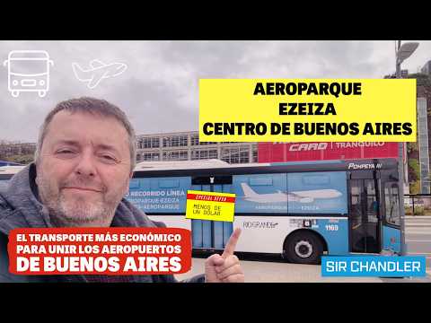 DESDE EZEIZA A AEROPARQUE  EN 🚍 : EL VIAJE BARATO QUE UNE LOS AEROPUERTOS DE BUENOS AIRES 🇦🇷 LÍNEA 8