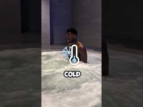 Lowkey got motivational 😭😅 #coldplunge #shorts