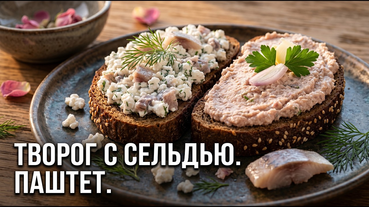 Творог с селедкой. Необычная намазка - паштет, для пикника или закуски. Просто, быстро и не дорого.