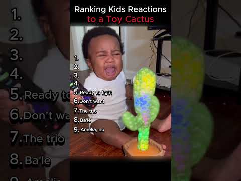 Ranking Kids Reactions to a Toy Cactus #shorts #funny