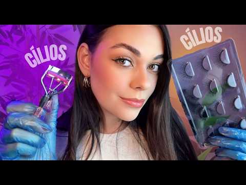 ASMR: Fazendo Sua Extensão De Cílios🖌️🌸 (Durma em 5 minutos)