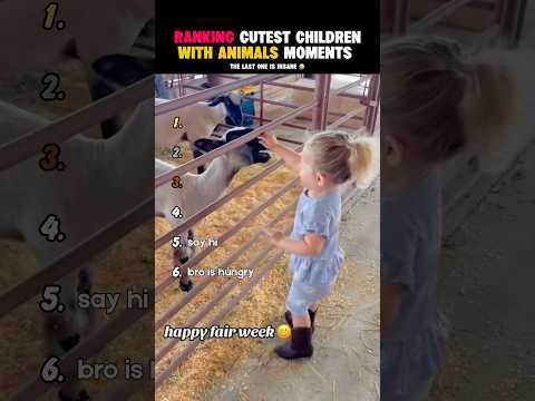 Ranking Cutest Children With Animals Moments