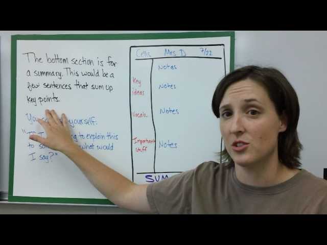 Note-taking 2: how to take Cornell notes - video
