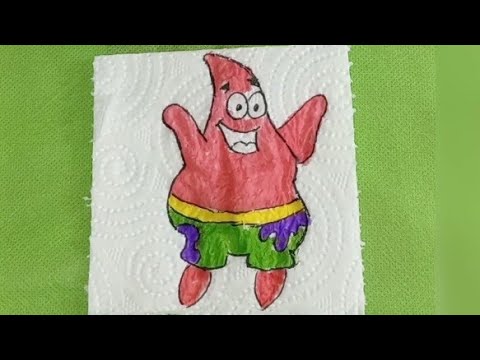 رسمت كرتون علي الماء والمناديل بطريقة مذهلة